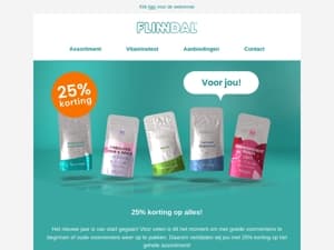 25% korting voor jou🎁
