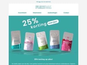 25% korting voor jou🎁