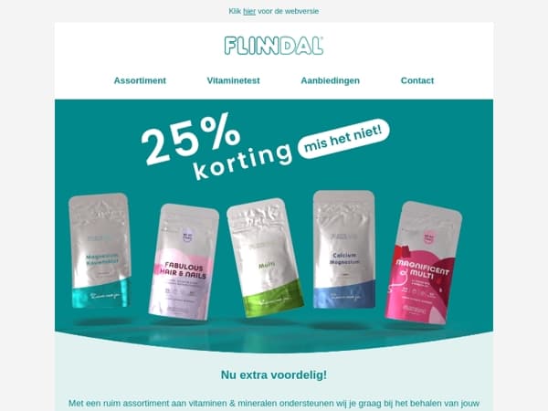 25% korting op het gehele assortiment 🎈