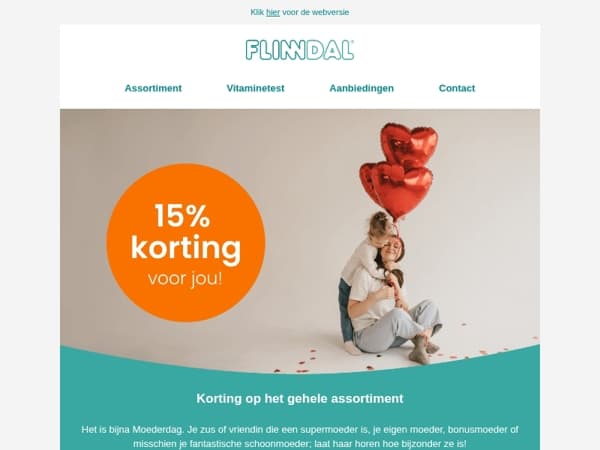15% korting voor jou!🌸