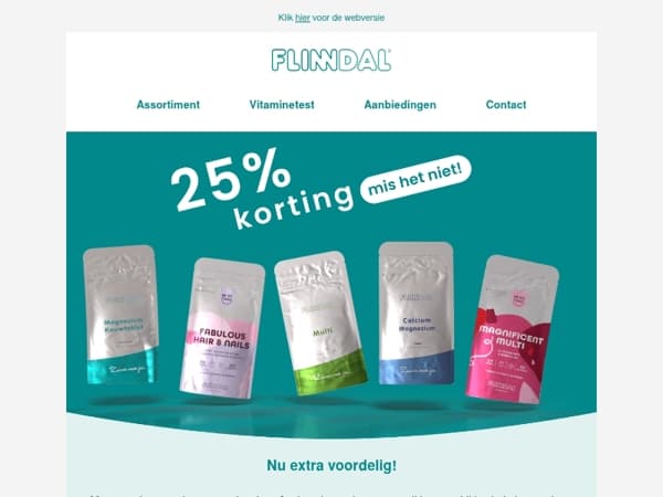 25% korting op het gehele assortiment 🎈