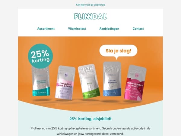 25% korting | Voordelig vitamines en mineralen bestellen? 💚🥦