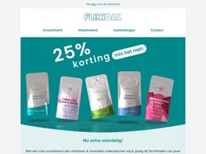 25% korting op het gehele assortiment 🎈