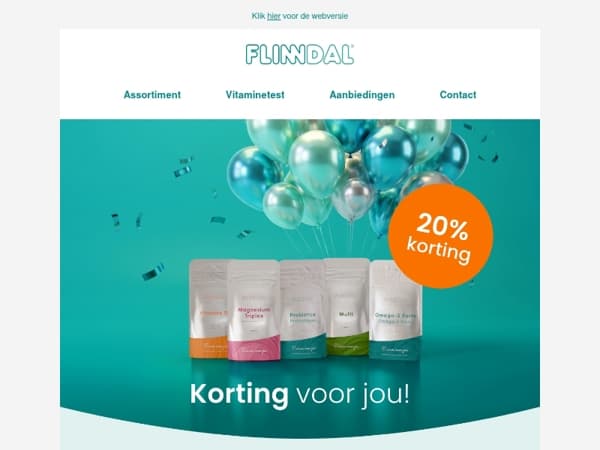 20% korting voor jou🎁