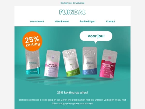 25% korting voor jou🎁