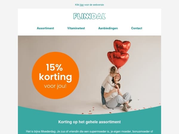 15% korting voor jou!🌸