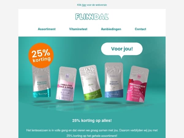 25% korting voor jou🎁