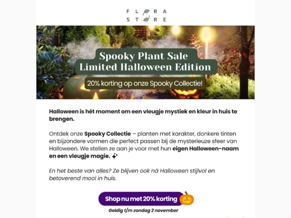 Spooky Plant Sale 👻 – 20% korting op onze mysterieuze collectie!