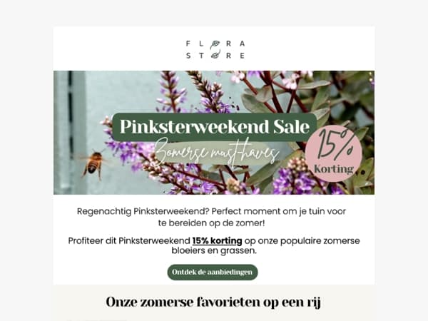 Pinksterkorting: 15% op zomerse toppers!