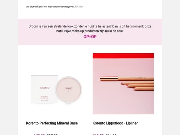 OP=OP 💸 Natuurlijke make-up met korting?