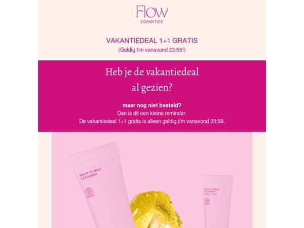 Laatste kans 🌴 Vakantiedeal vervalt vanavond