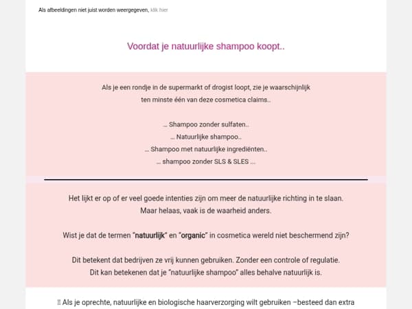 Voordat je natuurlijke shampoo koopt..
