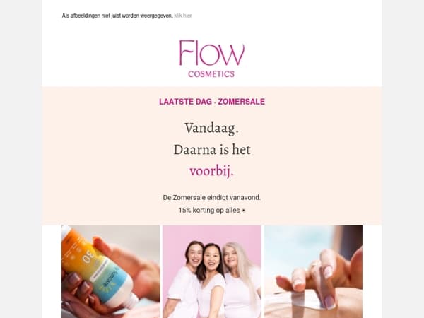 ☀️ LAATSTE DAG: 15% korting vervalt vanavond