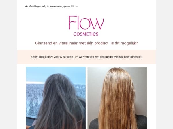 Eén product voor glanzend haar
