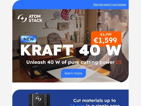 Cut up to 18 mm materials NOW! 📏