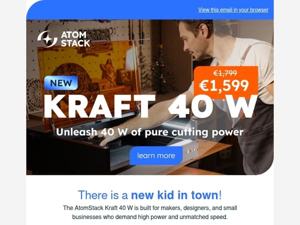 Higher cutting performance at 40 W ⚡️