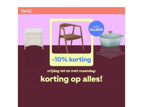 Laatste uren: nu 10% korting bij fonQ