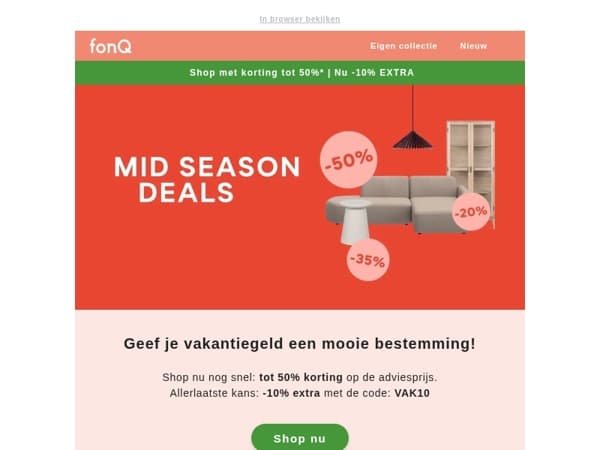 Laatste kans! -10% extra op alles* met code VAK10