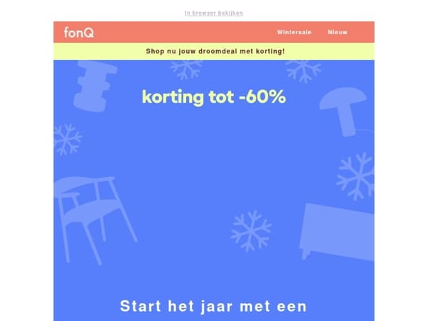 Wintersale! Start het jaar met een droomdeal!
