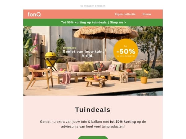 Geniet extra van jouw tuin & balkon!
