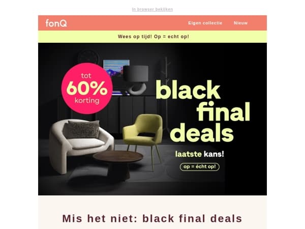 Mis het niet: black final deals tot 60%