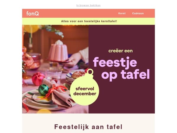 Alles voor een feestelijke kersttafel!