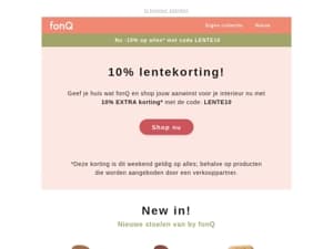 Nu -10% op alles* met code LENTE10