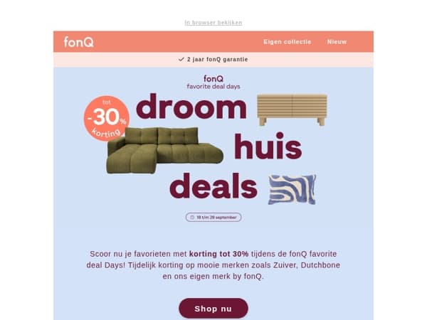 Profiteer als eerste van de fonQ favorite deal days!