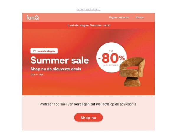 Laatste dagen Summer sale