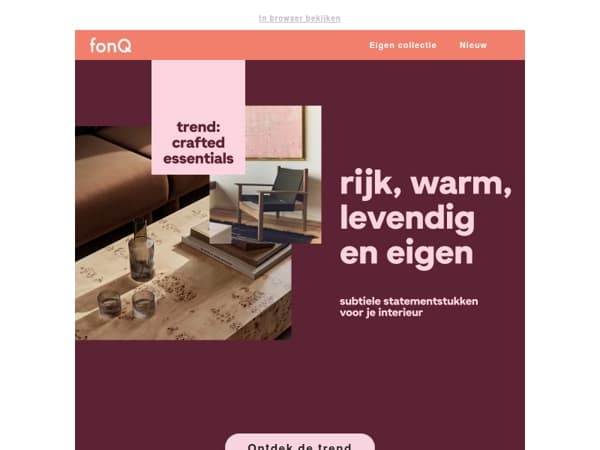 Ontdek de interieurtrend: crafted essentials