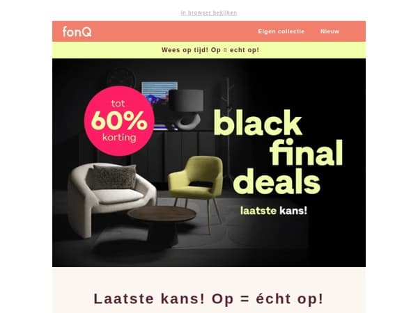 Laatste kans! Shop black final deals tot -60%