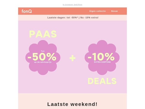 Laatste dagen: paasdeals met korting tot 50%*