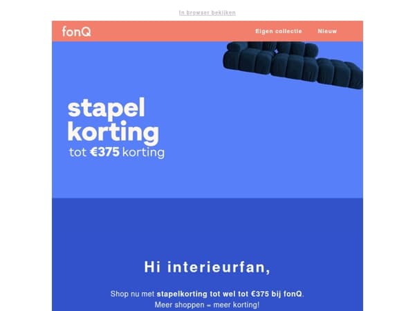 Stapelkorting tot €375 bij fonQ