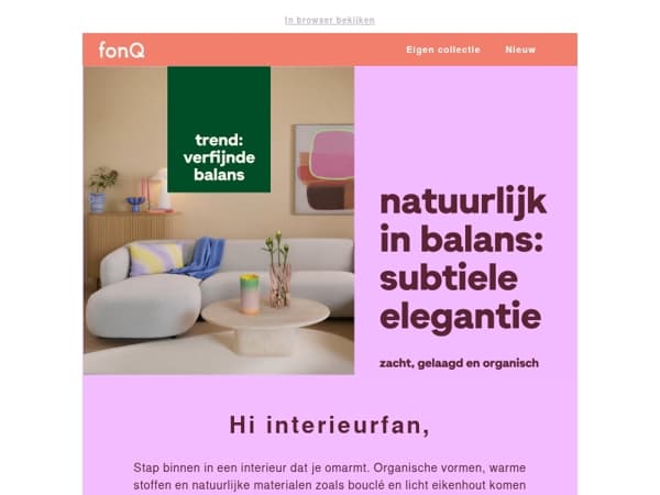 Trend: verfijnde balans