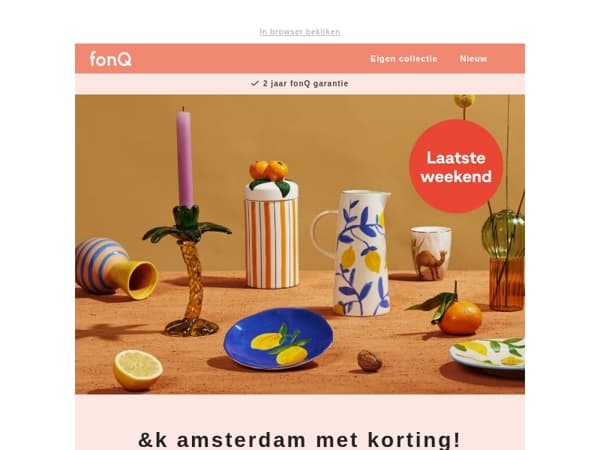 Laatste weekend: &k amsterdam met 15% korting