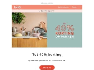 Tot 40% korting op pannen!