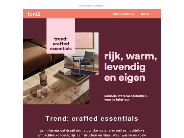 Trend: crafted essentials