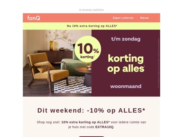 Dit weekend: -10% op ALLES*