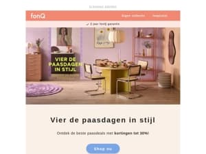 Vier de paasdagen in stijl!