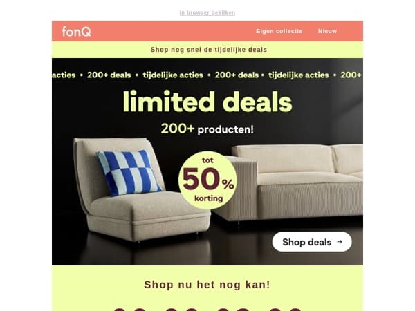 Laatste kans op 200+ limited deals