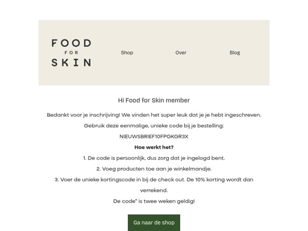 Welkom bij Food for Skin!