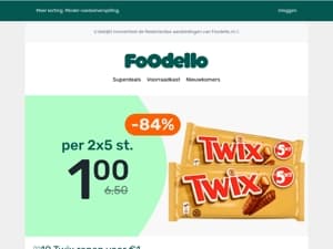 😋👌 10 Twix repen voor €1