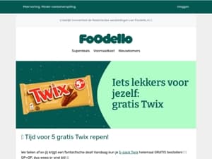 🎁🎄 GRATIS 5-pack Twix