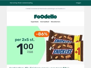 10x Snickers repen = €1! 🍫💥