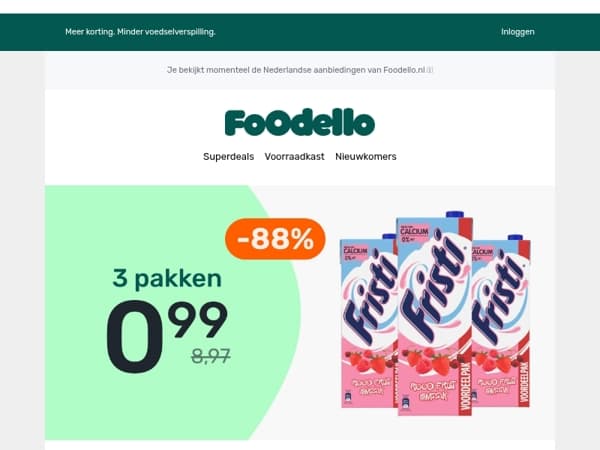 3 pakken Fristi voor maar €0,99 🤩
