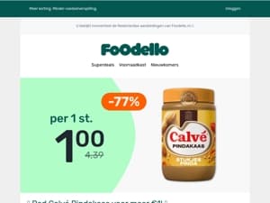 650g Calvé Pindakaas = €1! 🥜💥