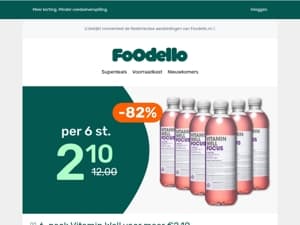 6-pack Vitamin Well = €2,10
