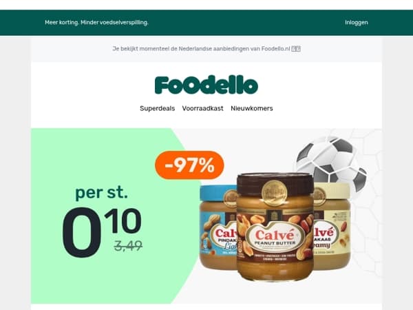 3x Calvé Pindakaas voor €0,10 p.st. 🥜