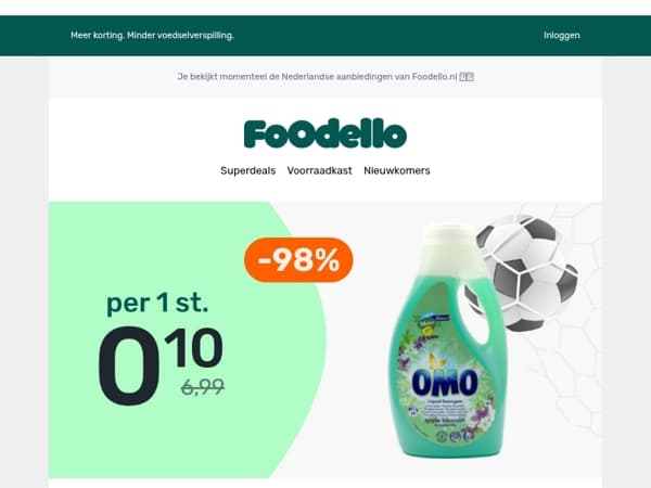 Omo Apple Blossom wasmiddel 1l: €0,10