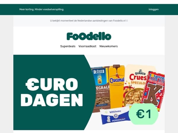Nieuwe €1-deals: Tony’s & pasta 🍫